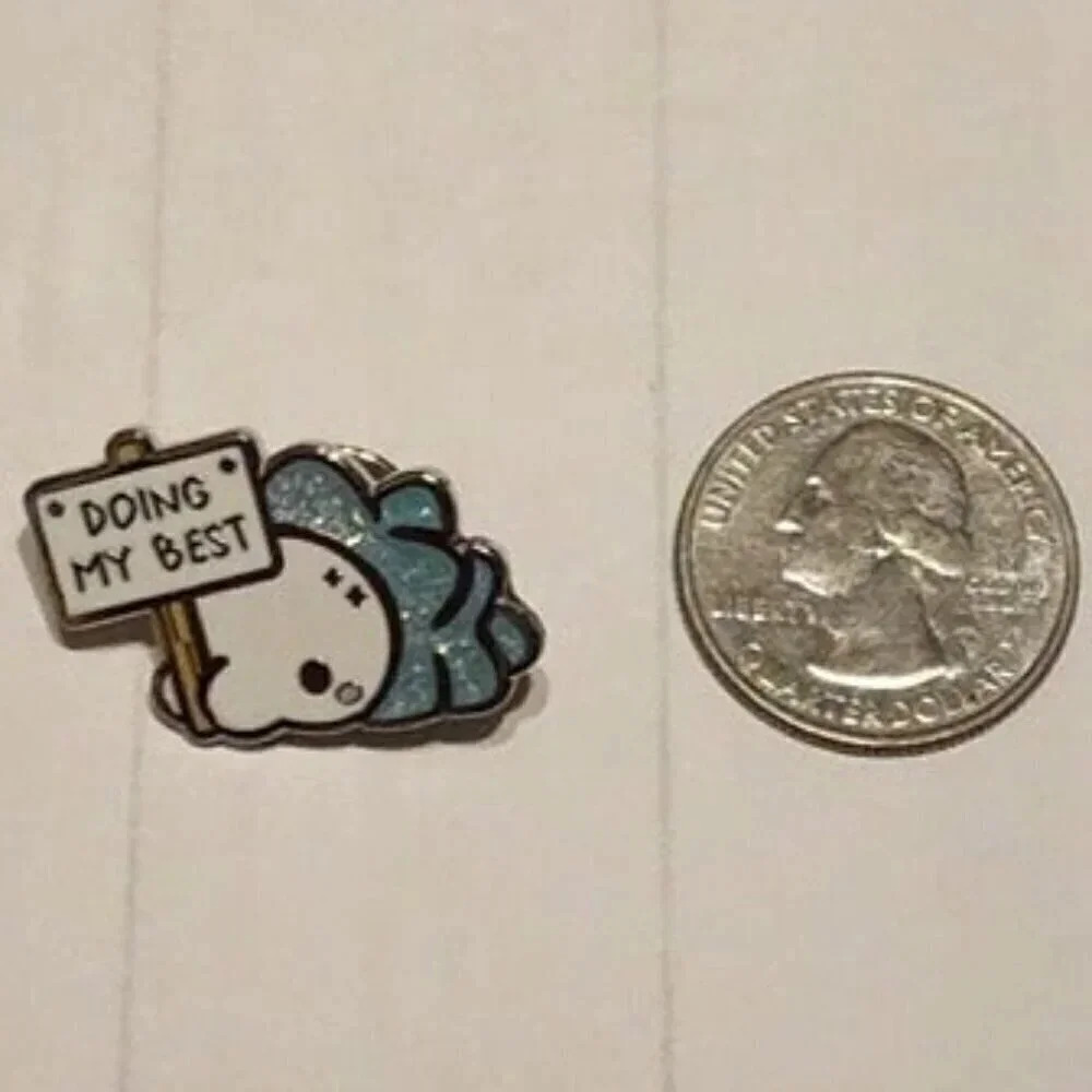Snom Effort: 'Doing My Best' Pokémon Enamel Pin - Adorable Collectible - Picture 3 of 4